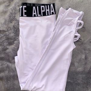 Women’s Alphalete logo Lavender leggings